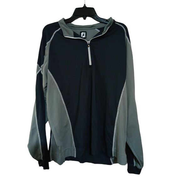 Footjoy Mixed Texture 1/2 zip pullover silver and gray Size L - Picture 1 of 2